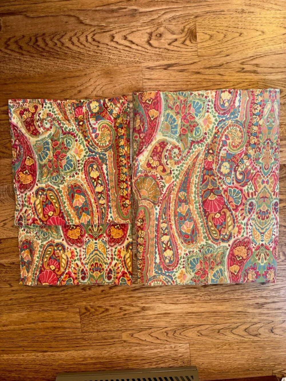 Pottery Barn Rosalie Warm Paisley Queen Duvet & 2 Shams FLORAL COLORFUL MODERN
